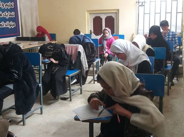 Students learning practical skills